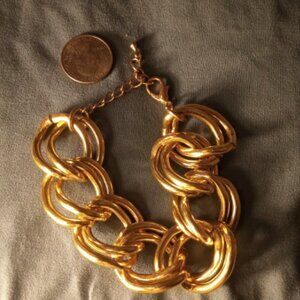 Gold Tone Chunky Link Bracelet
